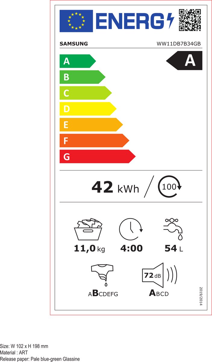Samsung WW11DB7B34GBU3 - 7000 serie - Bespoke AI Ecobubble - 11 Kg - Wasmachine — afbeelding 2