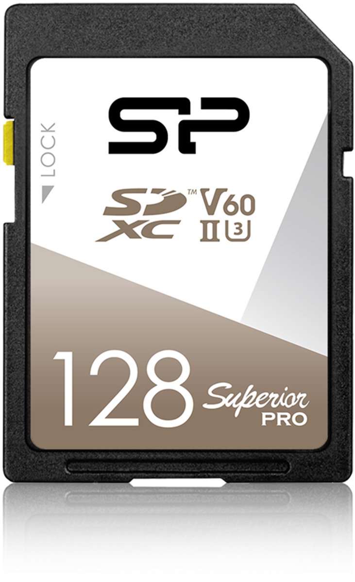 Silicon Power 128GB SDXC Superior Pro 280MB/s V60 UHS-II geheugenkaart