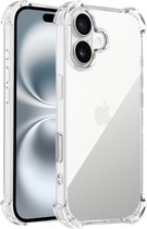 ShieldCase TPU shock case geschikt voor iPhone 17 (transparant) – stevige clear hoesje met schokabsorberende bescherming, dun design en perfecte pasvorm