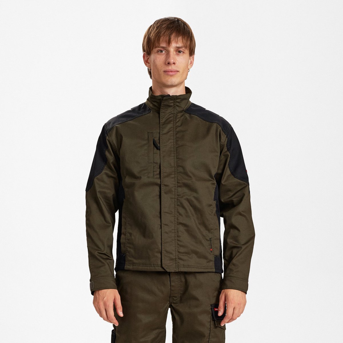 Engel Galaxy werkjack met 2-weg stretch 1809-255 - Forest Green / Black - 6XL