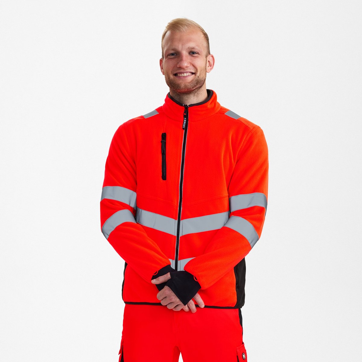 Engel Safety fleece jack 1192-236 Hi-vis Zwart