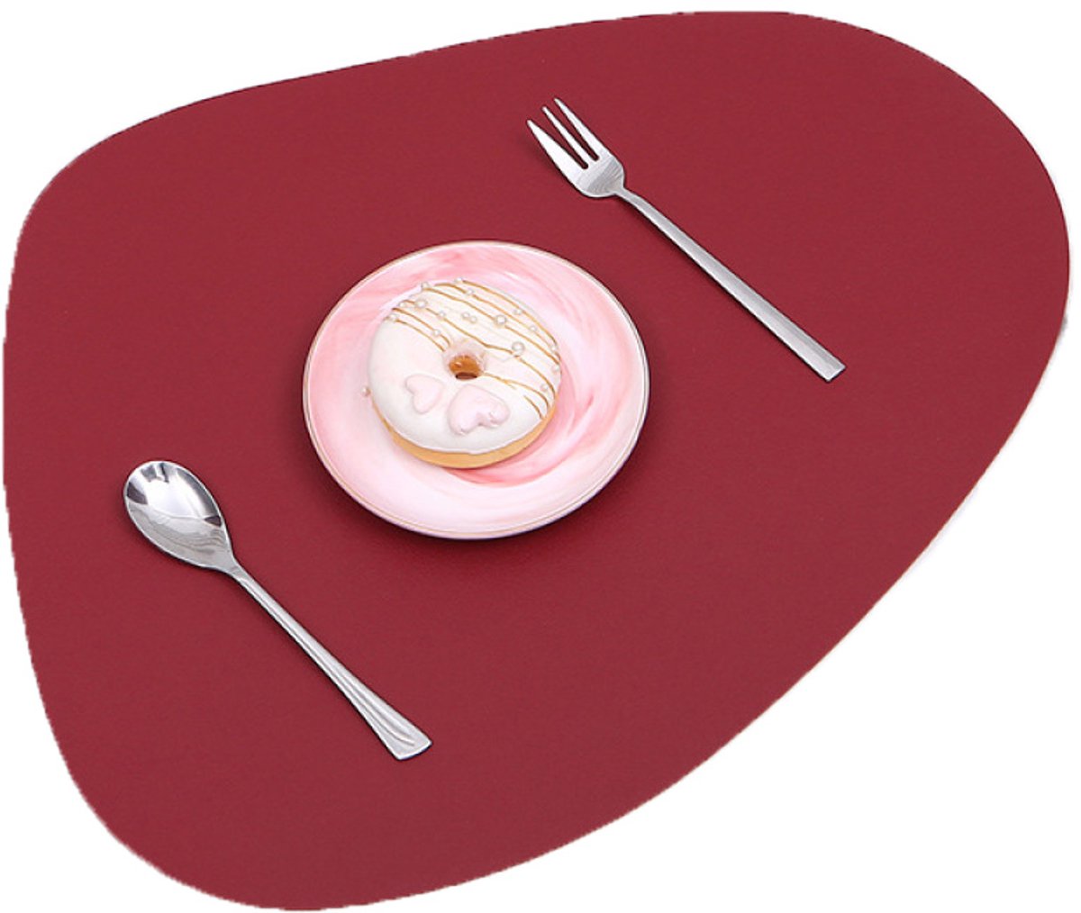 Tafelsets-Waterafstotend-Antislip-Placemat-Rood