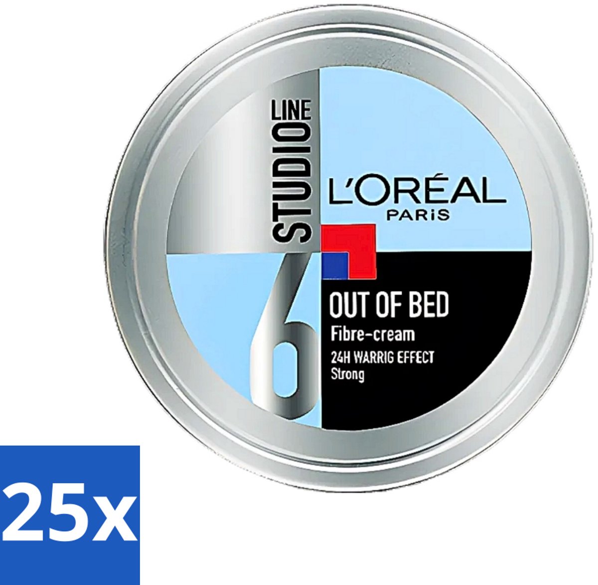 25 x L'Oréal Studio Line Special FX Out of Bed Fibre Cream 150 ml - Warrig Haar - Out Of Bed Look - Haar Styling - Haar Crème - Warrig Effect