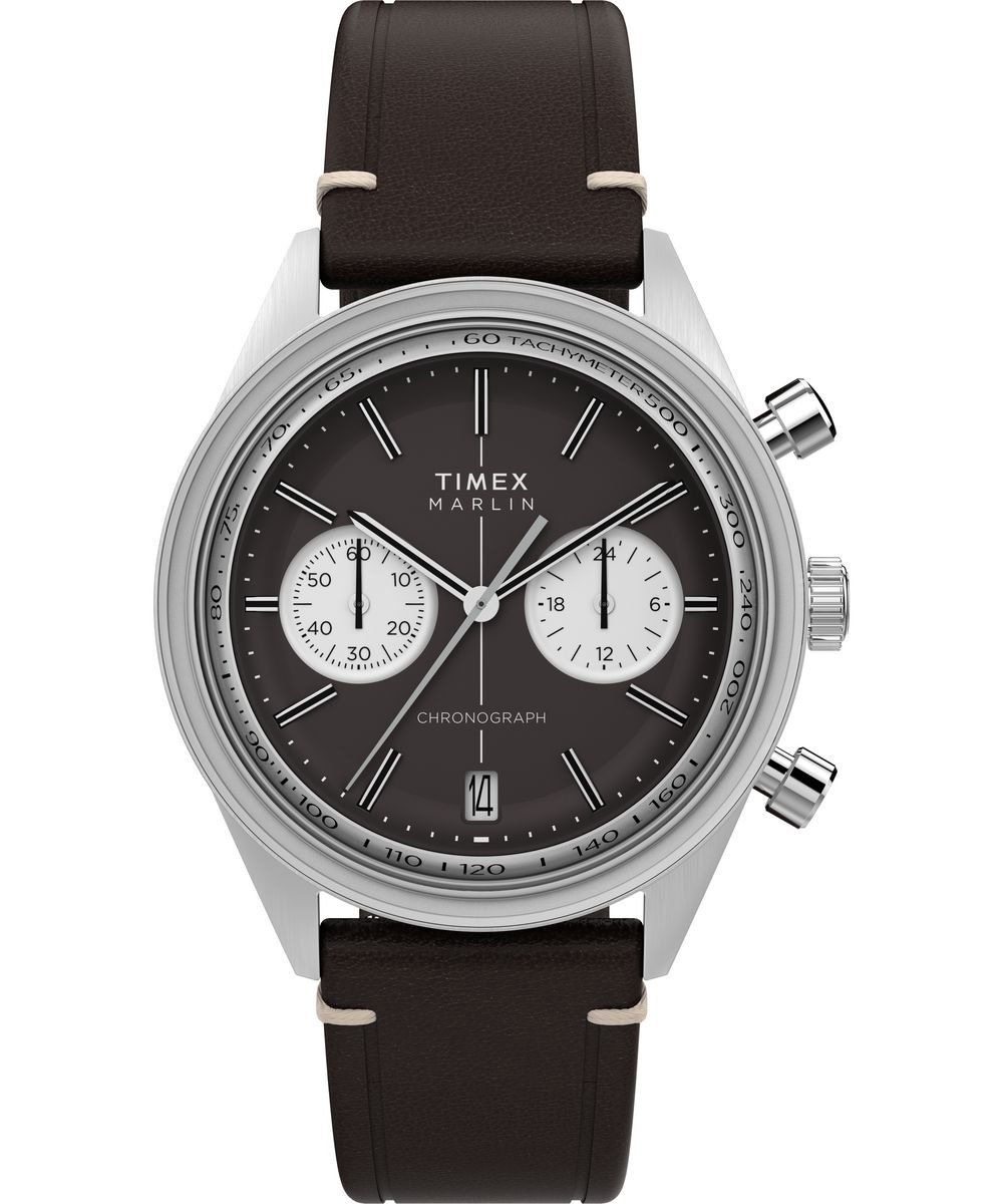 Timex Marlin Jet TW2Y24700 Horloge - Leer - Bruin - Ø 40 mm