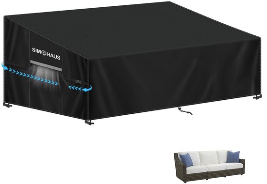Housse de protection pour mobilier de jardin - MHY® - Tissu Oxford 420D - Imperméable - Dimensions 135*135*75CM - Jardin