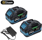 2Pack BL1860B 18V Vervanging voor Makita Accu 18V BL1860 BL1850B BL1850 BL1840B BL1840 BL1830B BL1830 BL1820 BL1815 BL1825 BL1845 BL1835 LXT-400 met LED-display