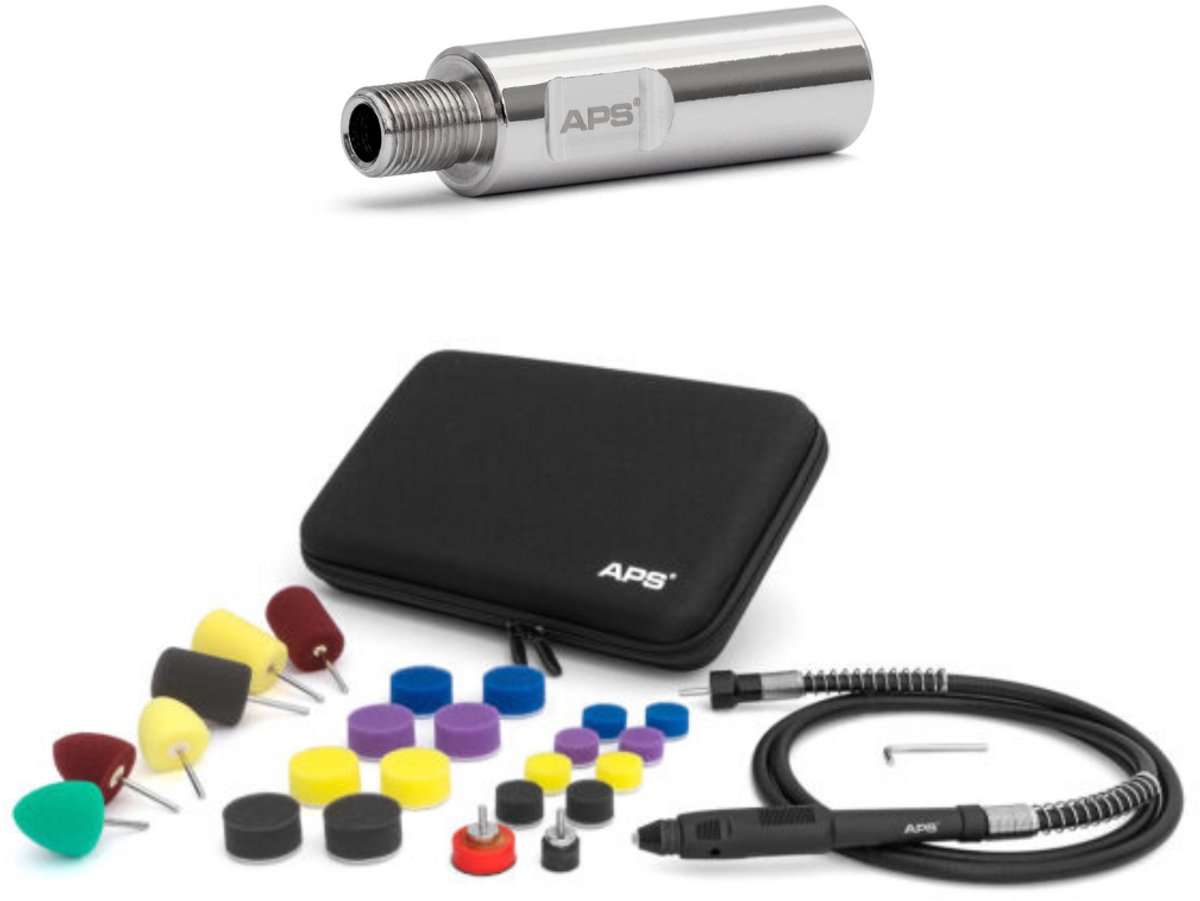 APS - Pro Nano X-Polisher Polishing Kit V² + PVA40 40mm Koppeling Voor Proxxon WP/E & WP/A + WPE WPA Met Spantang