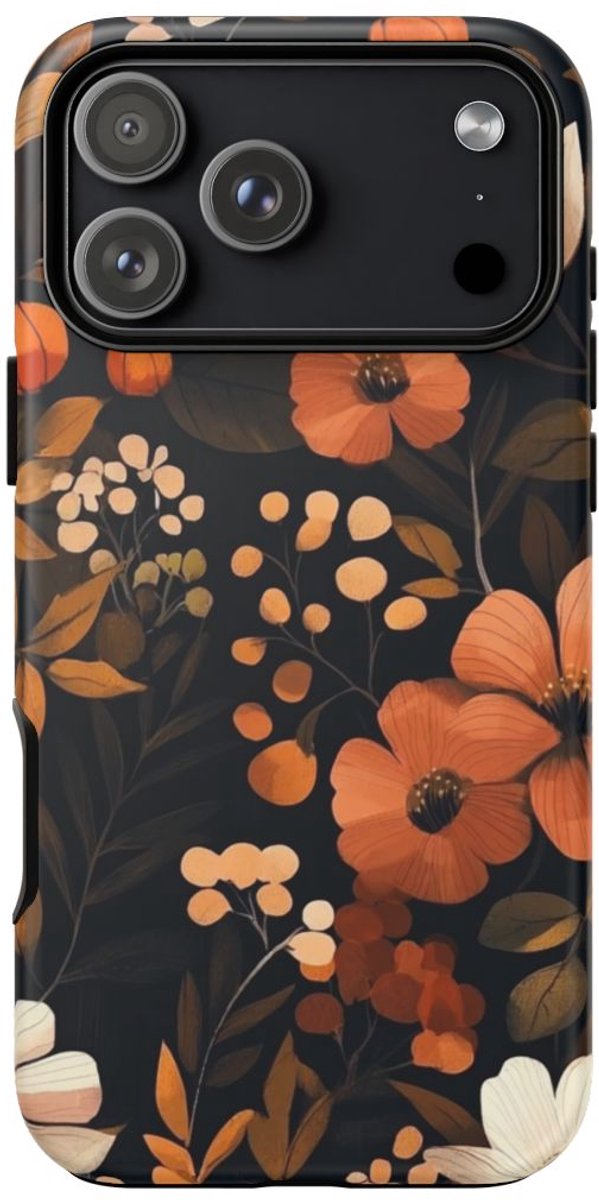 Herfstachtig Bloemenpatroon – Telefoonhoesje Geschikt voor iPhone 17 Pro Max