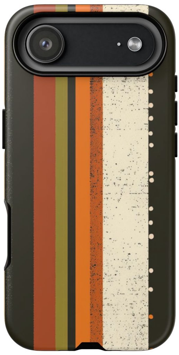 Retro Verticale Strepen en Stippenpatroon – Telefoonhoesje Geschikt voor iPhone 17 Air