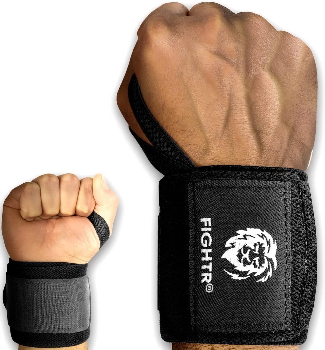 Polsbandages 45 cm voor fitness, powerlifting, bodybuilding, krachtsport en crossfit