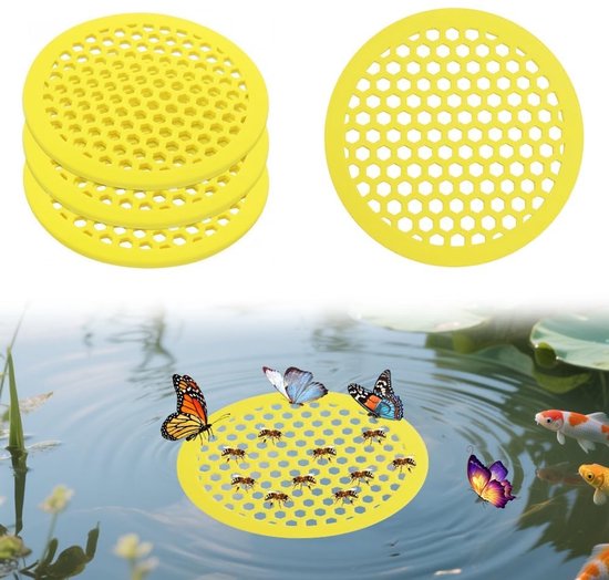 4pcs Floating Bee Island - Bee Drinking Bowl - Insect Drinking Bowl ...