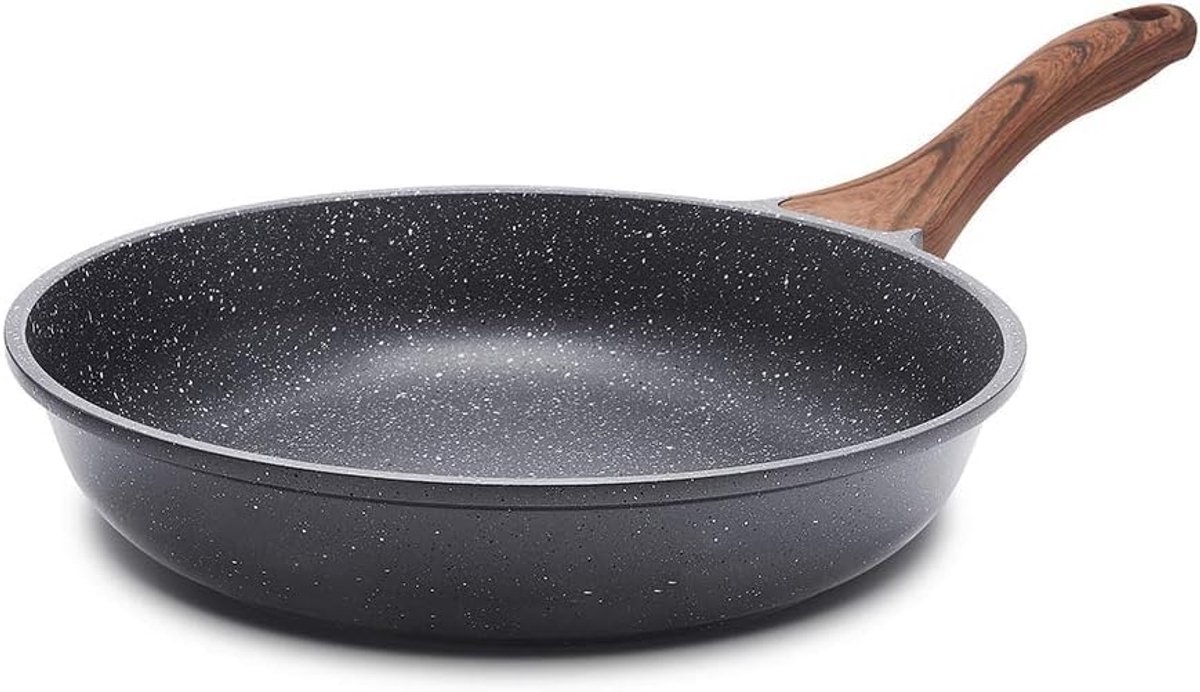 PromoHome 28cm Antiaanbak Koekenpan - Zwitserse Graniet Coating & Inductie Geschikt