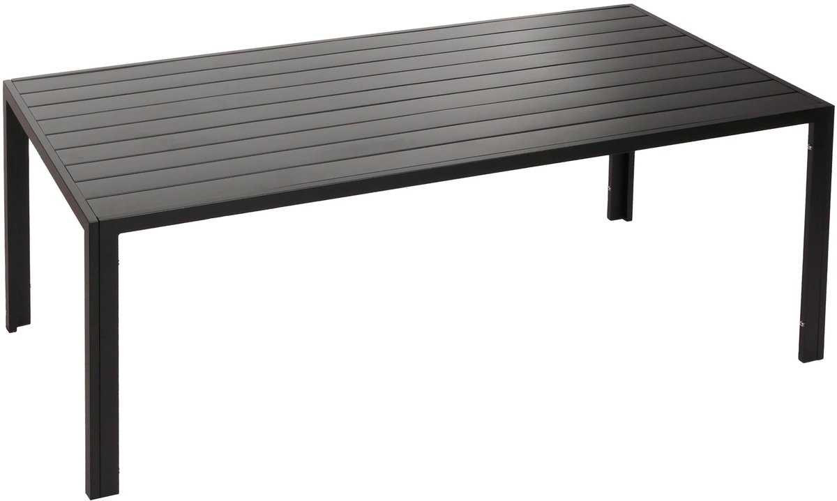 Aluminium eettafel MCW-N40, bistrotafel, tuintafel, balkontafel, weerbestendig 180x80 cm ~ antraciet