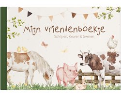 foto van Vriendenboekje jongens - vriendenboekje meisje - vriendenboekje boerderij - boerderijdieren - kleuters - vriendenboekjes - kleuren en tekenen - Writemoments