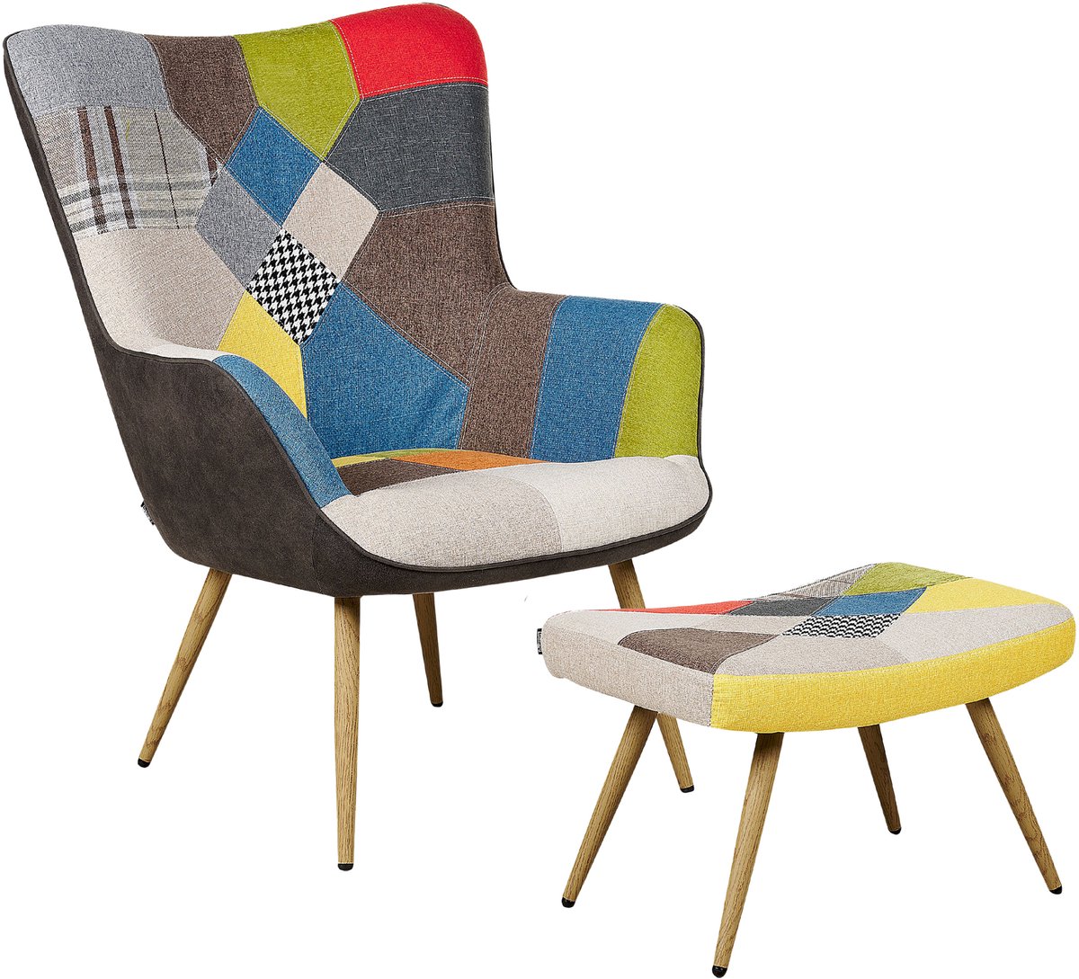VEJLE II - Chesterfield fauteuil - Multicolor - Polyester