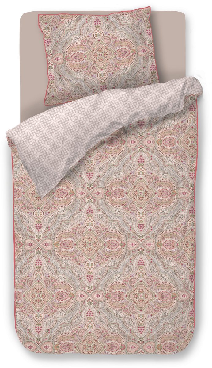 Pip Studio Moon Flower dekbedovertrek - Eenpersoons - 140 x 200/220 cm - Licht roze van Merkloos — afbeelding 2