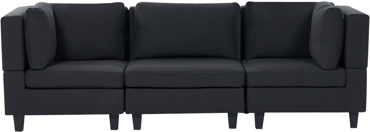UNSTAD - Driezitsbank - Zwart - Polyester