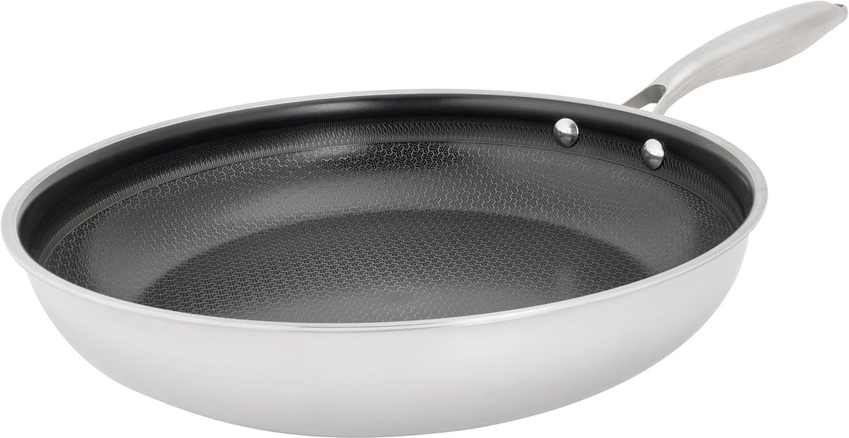 Antiaanbakpan 28 cm van roestvrij staal - Geschikt voor inductie