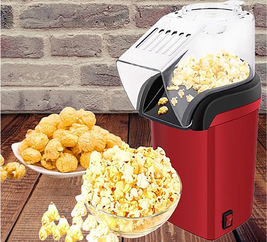 Popcornmachine 1200W - Vetvrije & Olievrije Hetelucht Popcornmaker –popcorn machine - popcornmakers - Klaar in 3 Minuten - 63492 — afbeelding 3