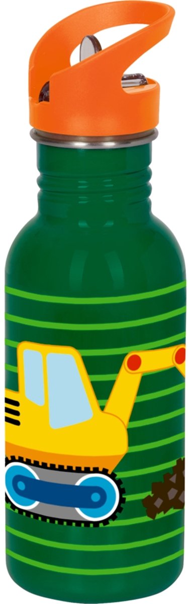 Graafmachine / kraan grote RVS drinkfles / drinkbeker - Die spiegelburg serie Later als ik groot ben ...