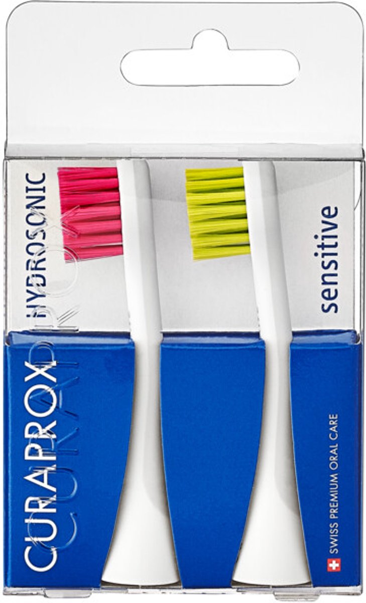 Curaprox Hydrosonic Opzetborstel Sensitive Duo Magenta Groen - 2 stuks