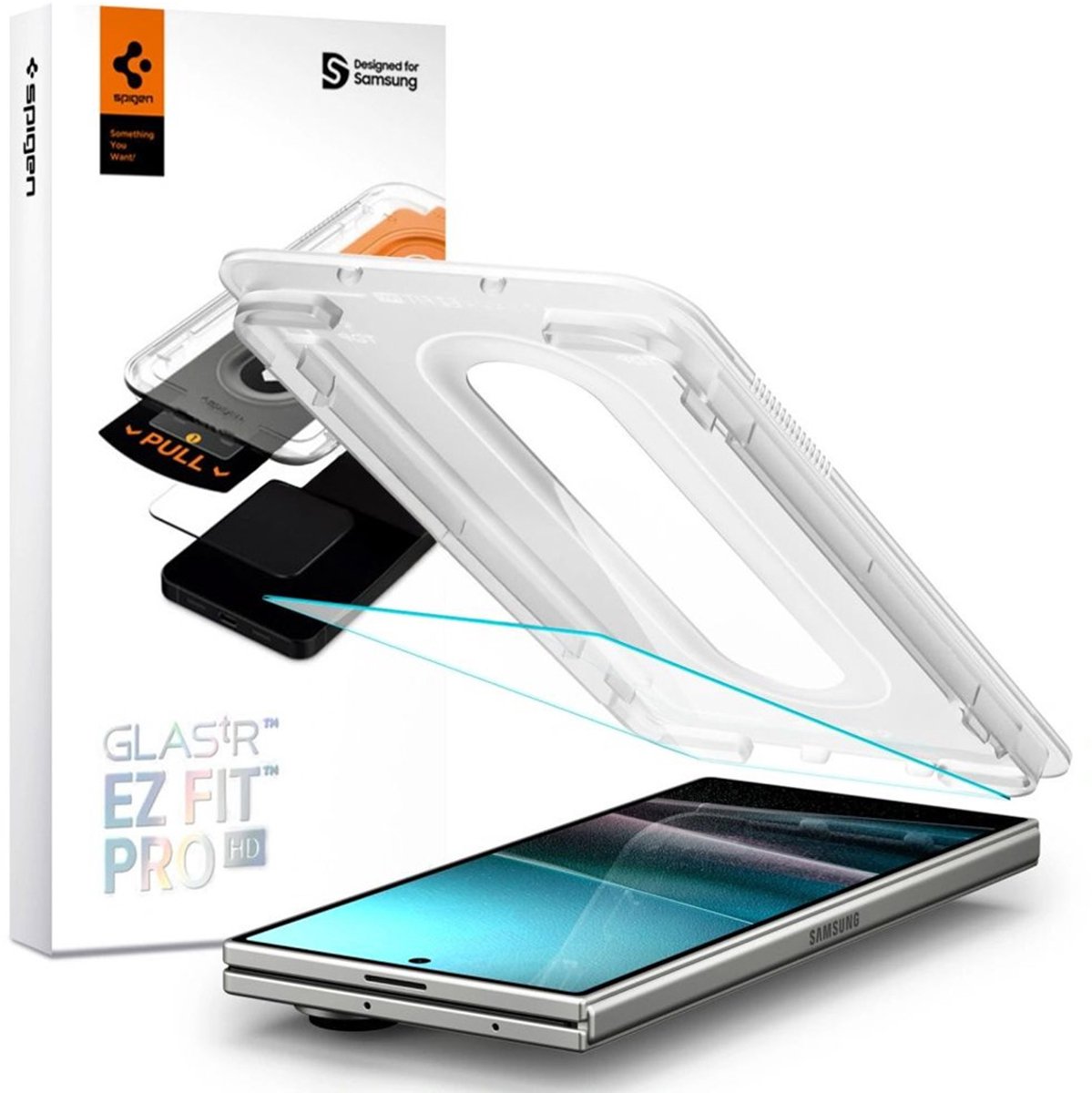 Spigen EZ Fit Glas.tR met Applicator - 1 pack geschikt voor Samsung Galaxy Z Fold 7
