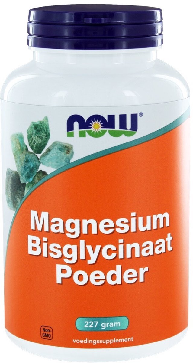 NOW - Magnesium Bisglycinaat Poeder - 2 x 227 gr - Voordeelverpakking