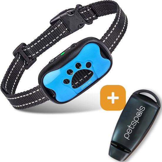 PetsPals Anti Blafband voor Honden - Zonder Schok - Inclusief Fluit & Clicker - Nederlandstalige Handleiding
