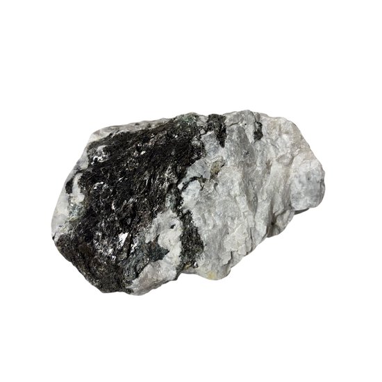 Pierre de lune blanche brute avec tourmaline - 4,1 kg - photographiée individuellement