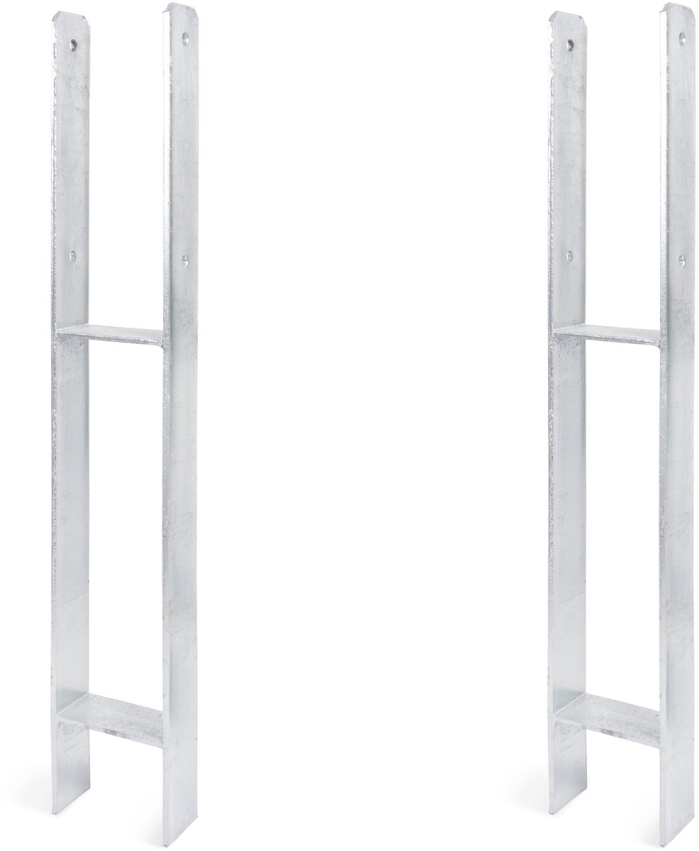 Alberts 2 x H-paaldrager, 111x800 mm, materiaaldikte 6 mm, diepte 60 mm, thermisch verzinkt
