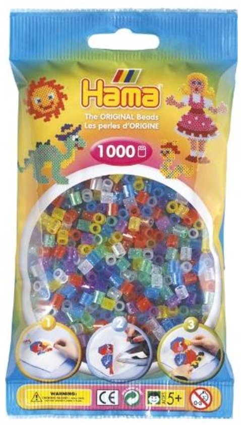 Strijkkralen 1000 Stuks Glitter  Hama