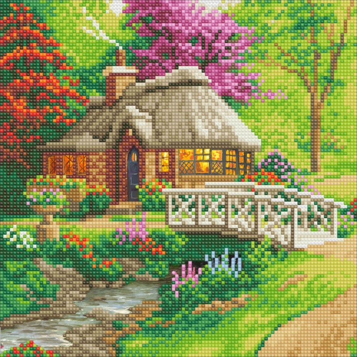 Crystal Art Kit | Diamond Painting Friendship Cottage CAK-TK2M