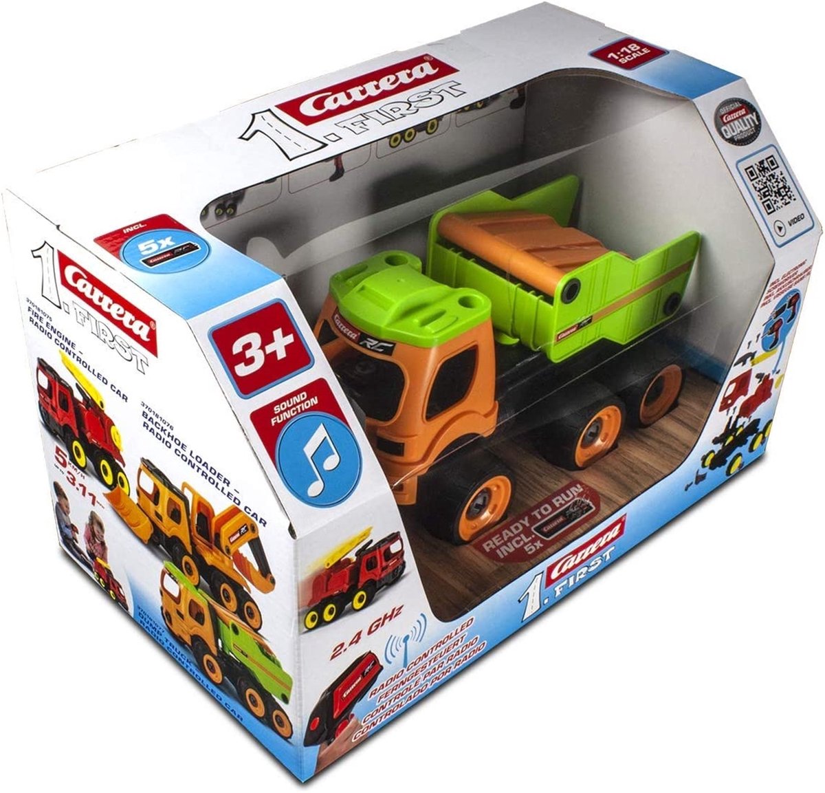 Carrera Rc Kiepwagen 25,4 Cm Groen/geel 2-delig