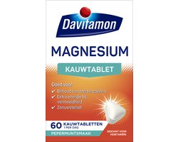Davitamon Davitamon Magnesium - Magnesium tabletten - Voedingssupplement- 60 Magnesium kauwtabletten
