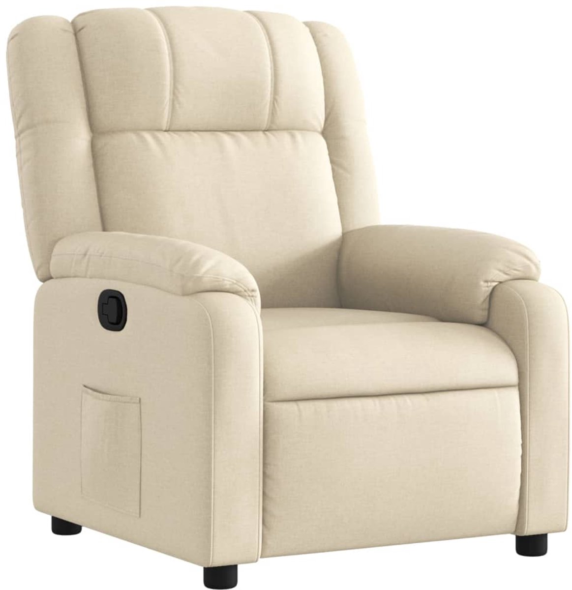vidaXL Relaxfauteuil - crème - stof