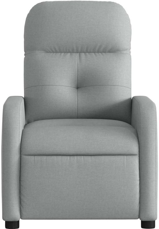 Fauteuil à réglage électrique en tissu gris clair
