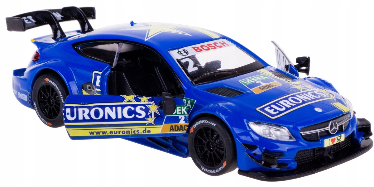 Mercedes-AMG C 63 DTM Raceauto Model 1:43 Pull-Back Blauw