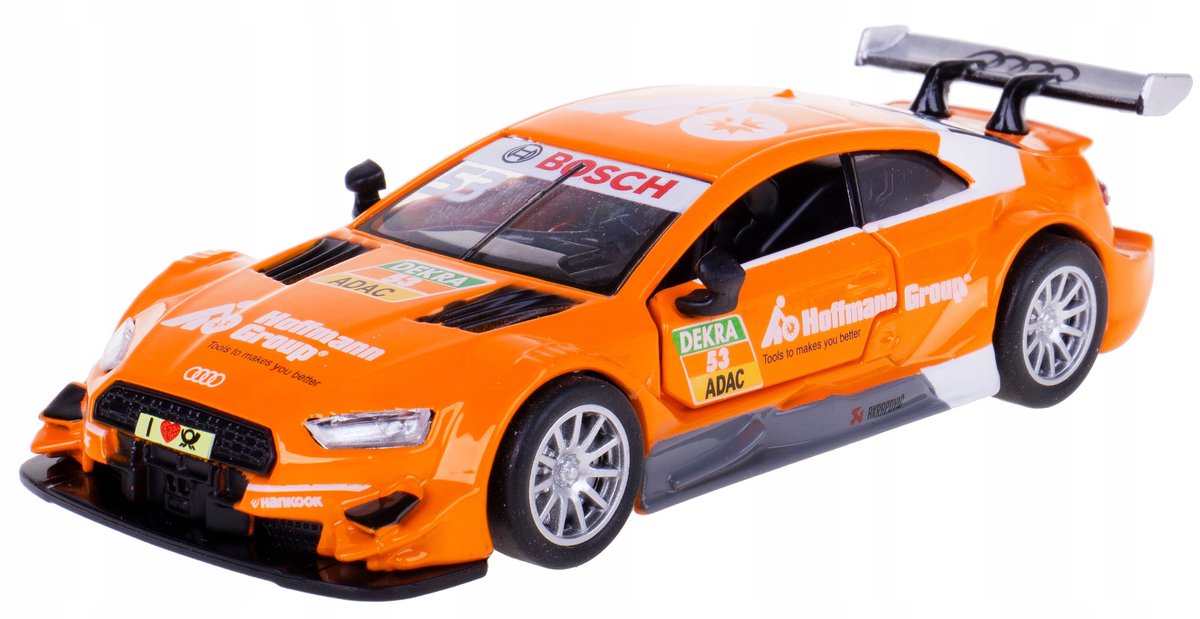 Audi RS 5 DTM Model Auto Metaal 1:43 Oranje #53 Terugtrekken