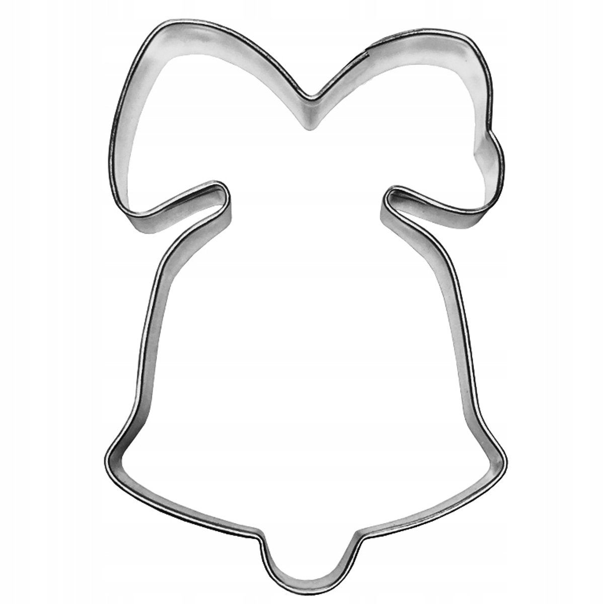 Kerstkoektrommel Bel met strik - RVS - 7 cm