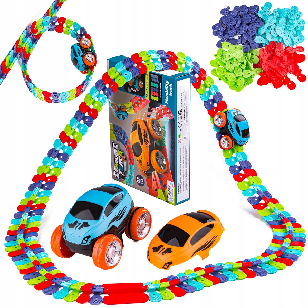 Flexibele Racebaan 92 Delen met Auto - Eindeloos Speelplezier!