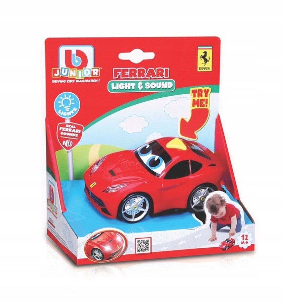 BB Junior Ferrari Light and Sound: speelgoedauto F12 Berlinetta
