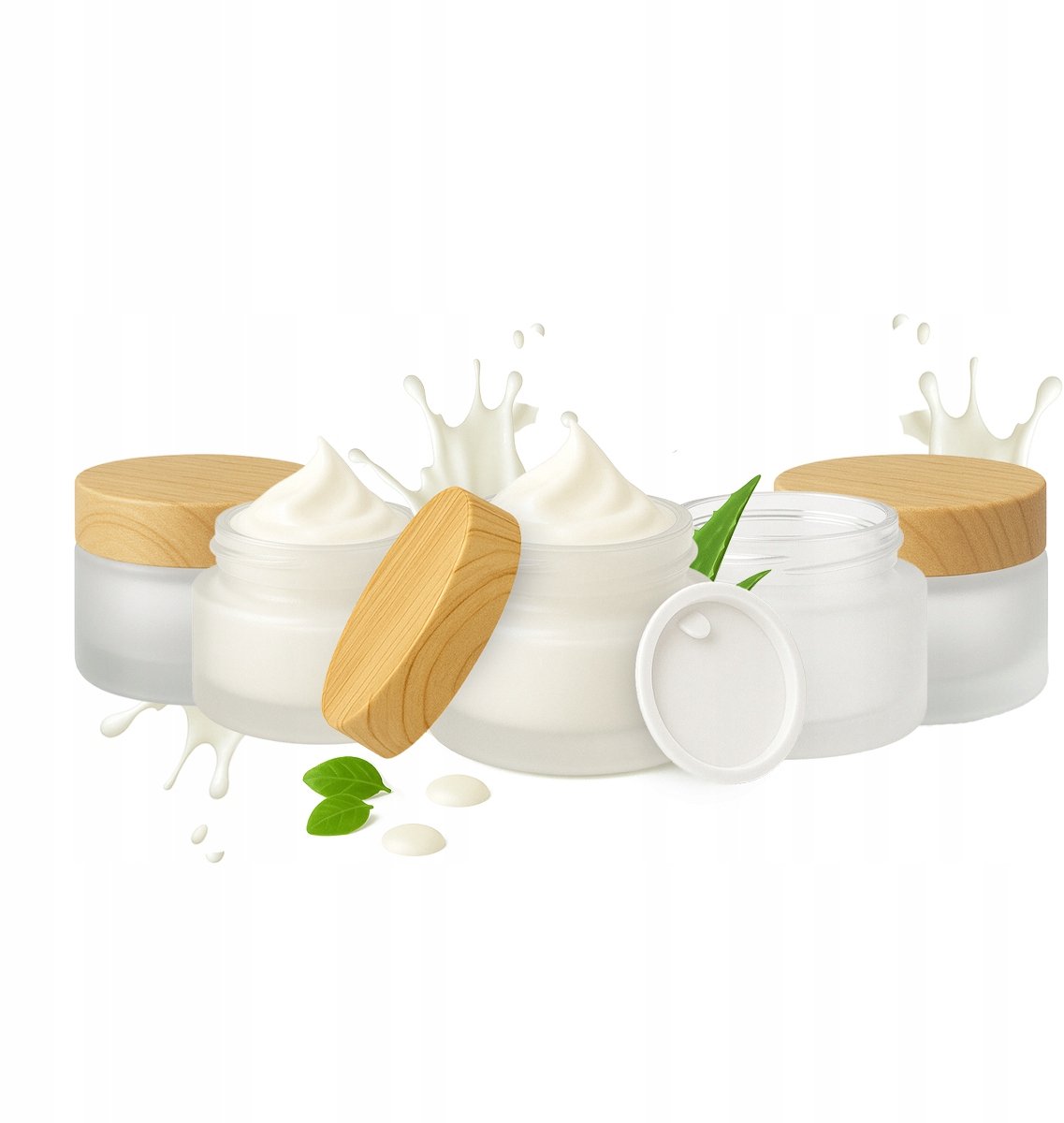 5x Mat Glazen Potjes 5g - Ideaal voor Crèmes & Balsams