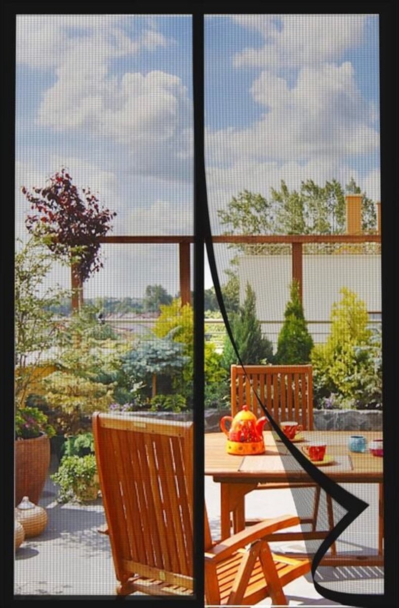 Magnetisch muggennet voor deuren, 80x210cm, anti-insectenvliegengordijn, magnetisch schuifscherm voor erkers, magnetische raamgordijnen zonder boren, zwart