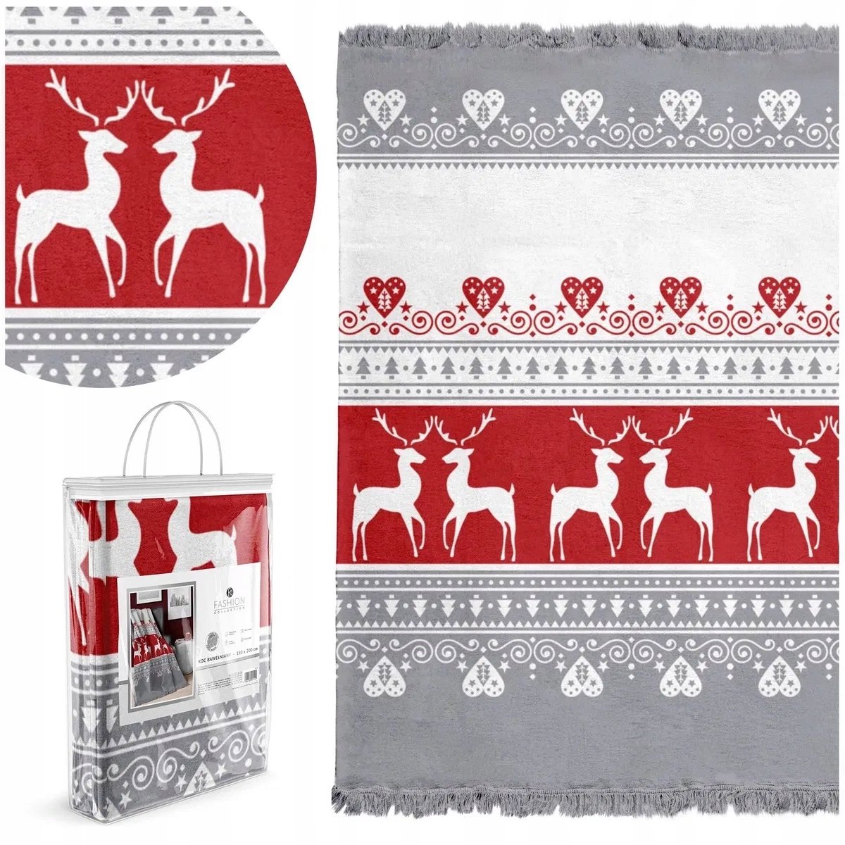 Kerst Plaid 150x200cm - Dik, Zacht & Warm Katoen