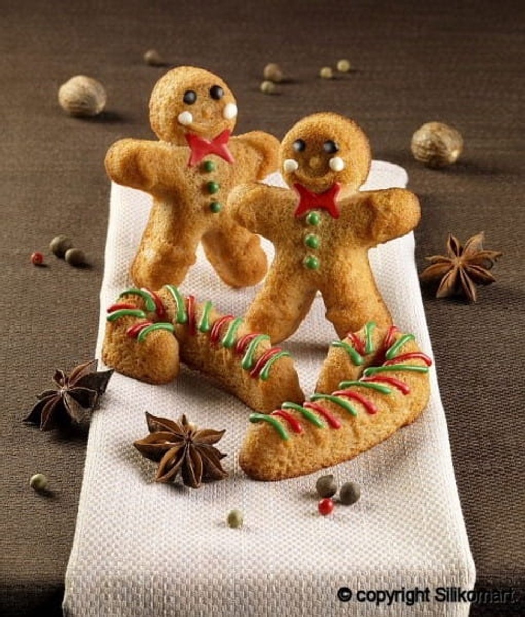 SilikoMart Vormkoekjes "Gingerbread Man" - 12 gaatjes
