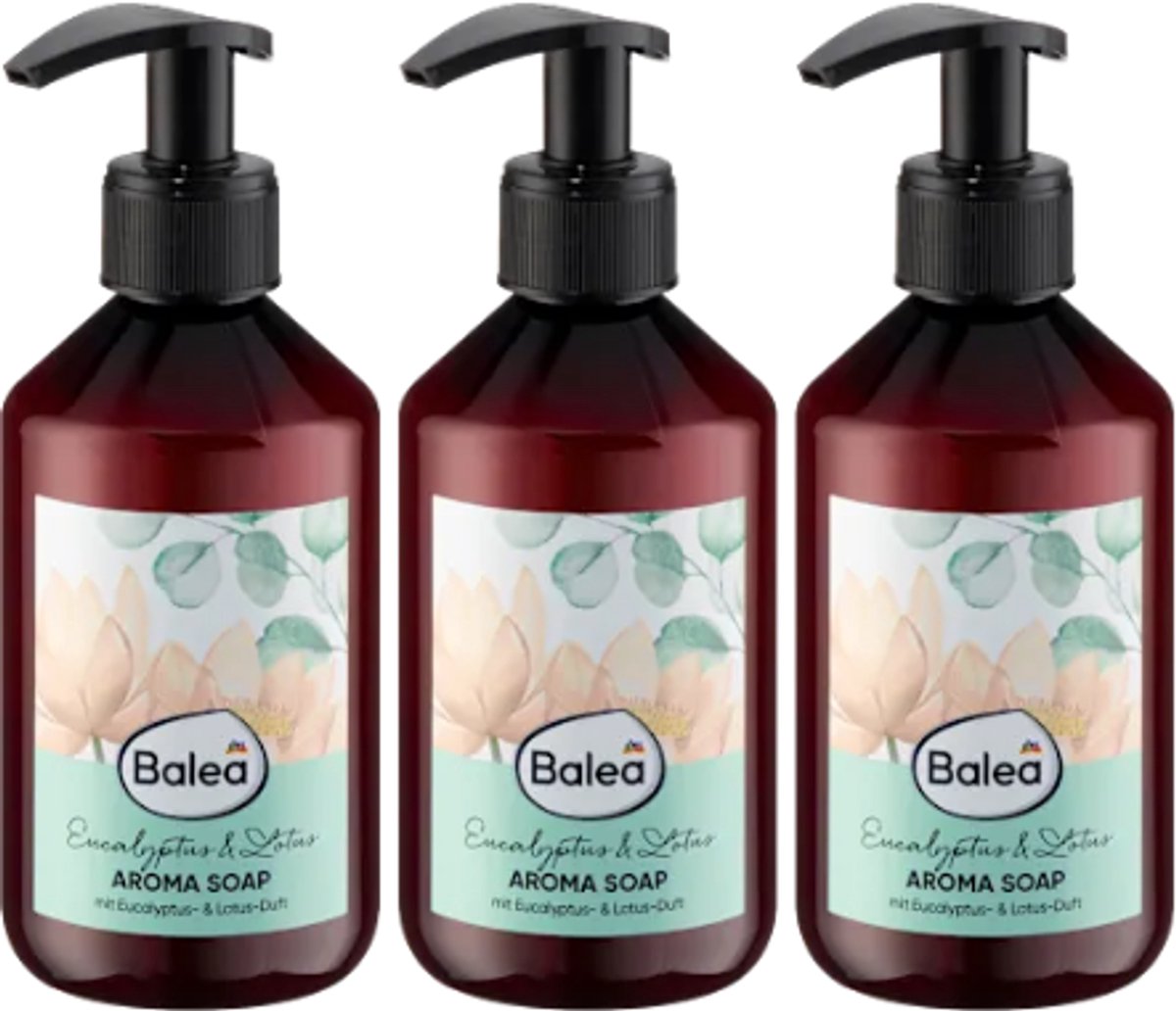 Balea Vloeibare Handzeep - Eucalyptus & Lotus - Voordeelverpakking | 3x 500ml - Verfrissende Handzeep - Reinigend & Verzorgend