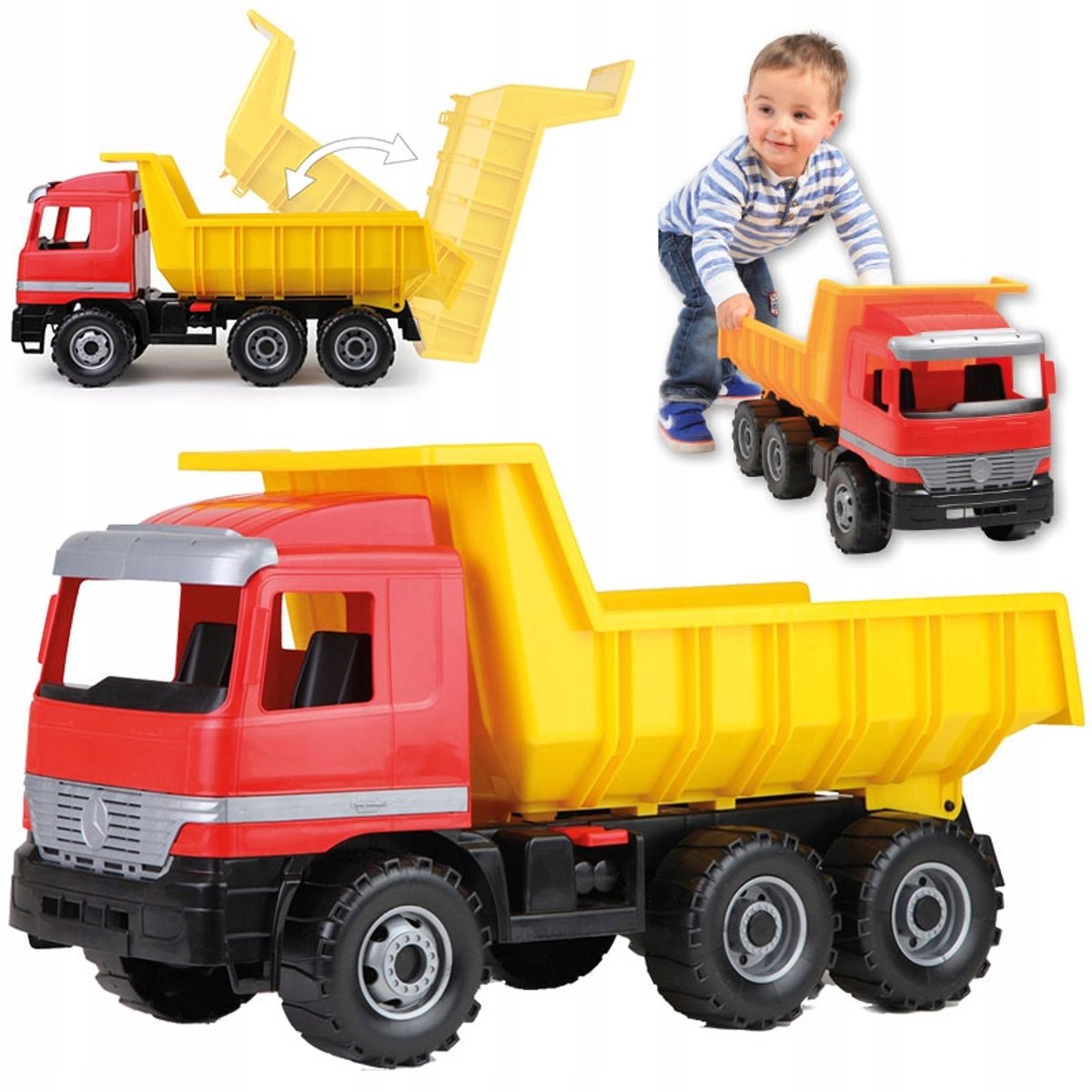Grote Mercedes Actros Kiepwagen 3-Assig - Speelgoedvrachtwagen