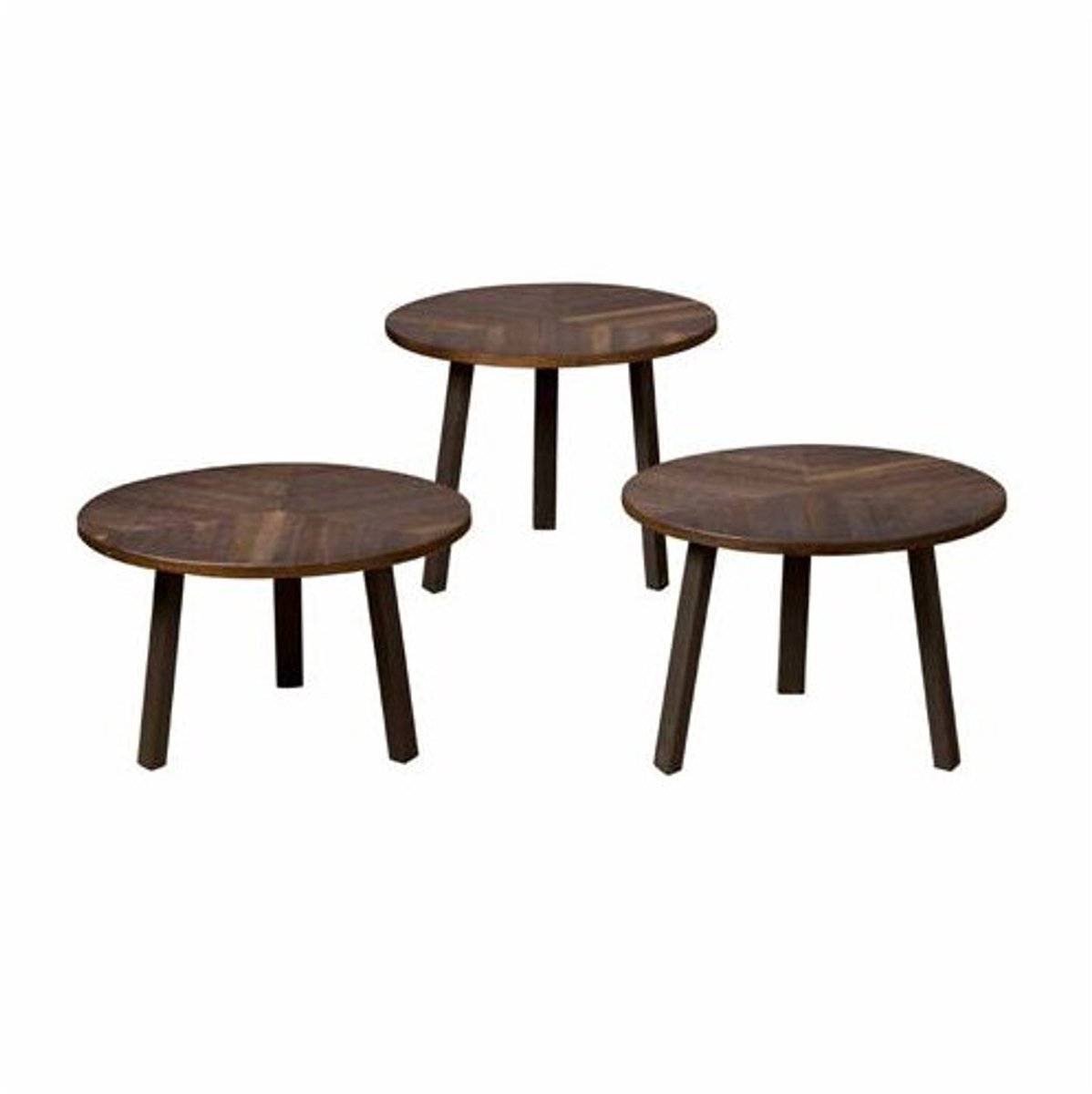 Tower Living - Lazio bijzettafel set ø55 cm - bruin
