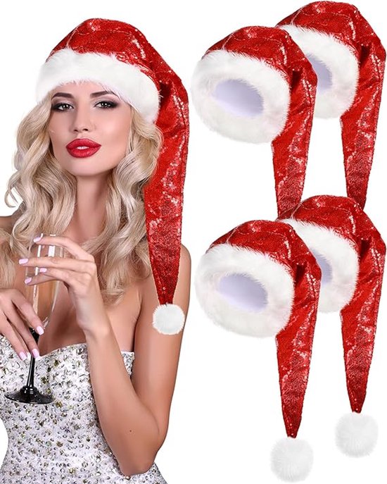 Kerstmanmuts Lange Kerst Fluwelen Kerstmanmuts Winter Warm Kostuum Kerstfeestbenodigdheden voor Cosplayfeesten Podiumoptredens | NL