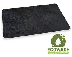 Studio M Deurmat - Wasbaar - Droogloopmat - 60x90 cm - Ecowash - Zwart - Schoonloopmat - Voor Buiten en Binnen - Milieuvriendelijk TPE Antislip Deurmat
